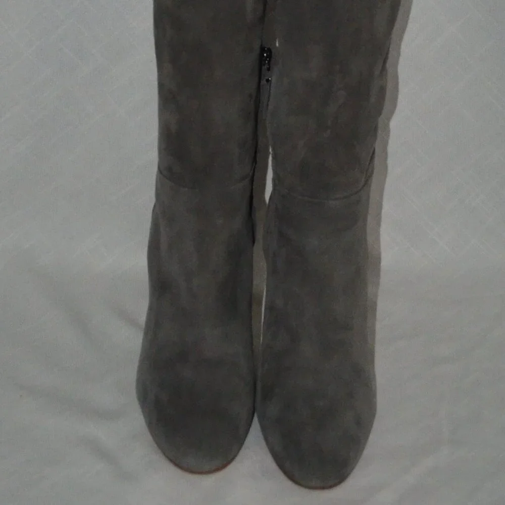 Sz 38 7.5 Gabriela Hearst Gray Suede Over the Knee 1/4 Zip 3.5